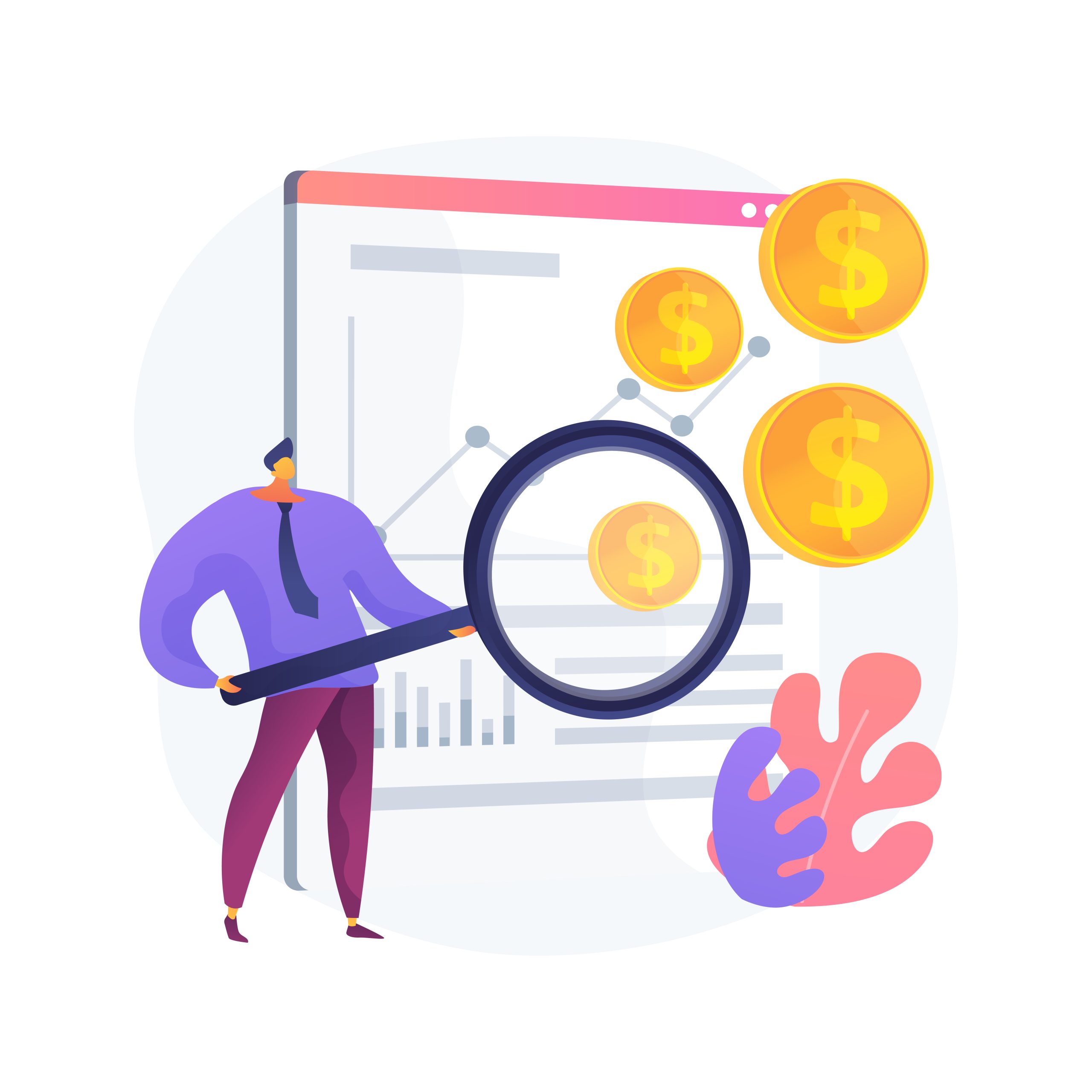 sales index abstract concept vector illustration.