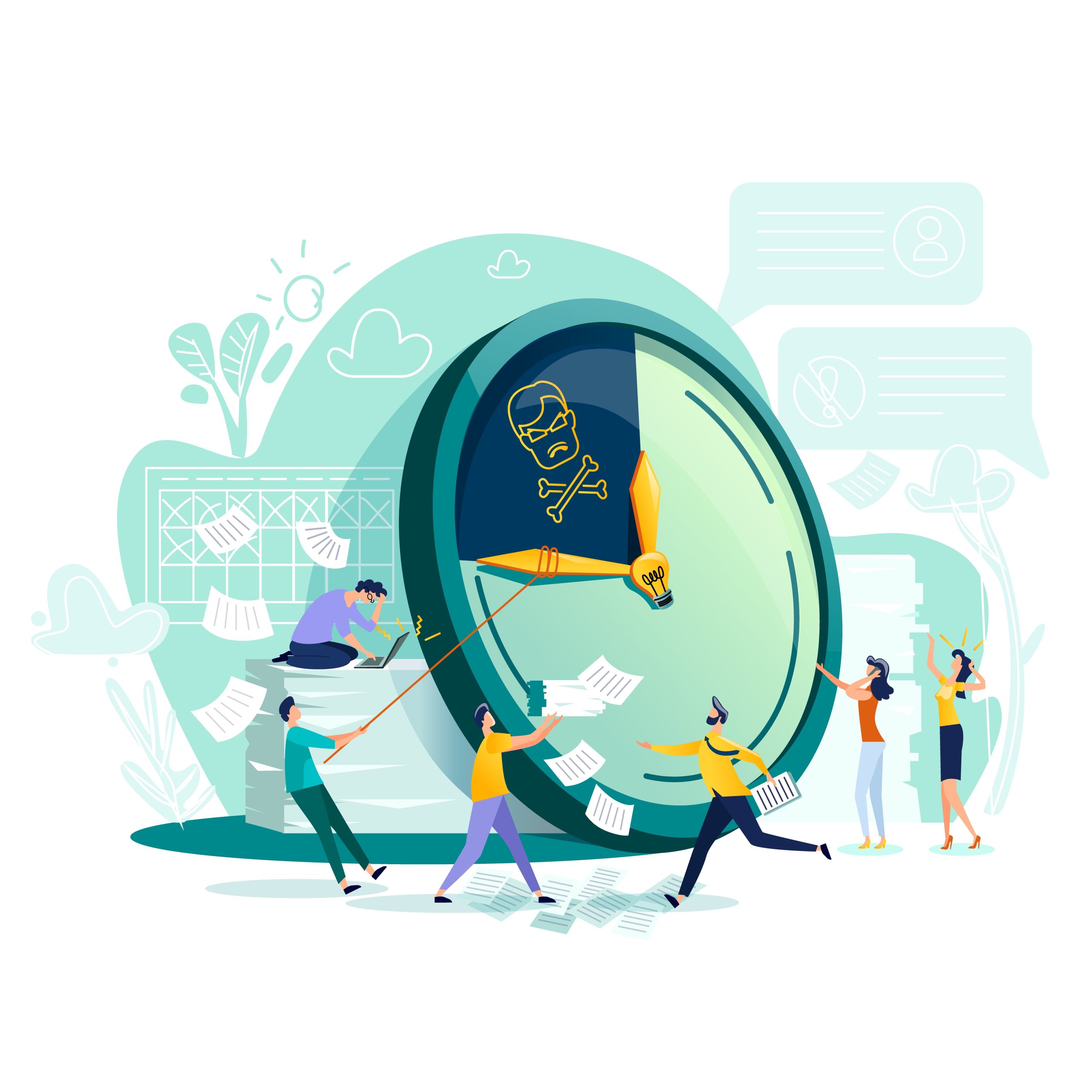 deadline, time management business concept vector